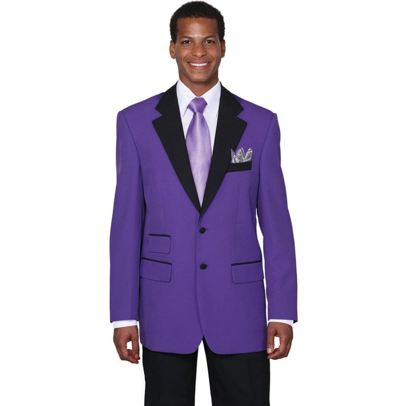 Tuxedo pour homme à revers noir à 2 boutons Alberto Nardoni en violet