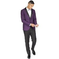 Tuxedo Pour Homme Slim Fit Violet 1 Bouton Avec Revers Châle