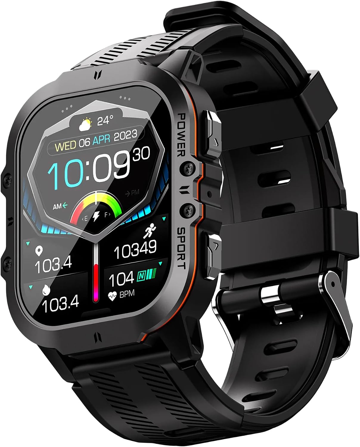 ISPEKTRUM Montre Intelligente Fortify C26 pour Hommes avec Écran AMOELD de 1,9 — Montres intelligentes hommes
