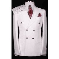 Costume blanc double poitrine