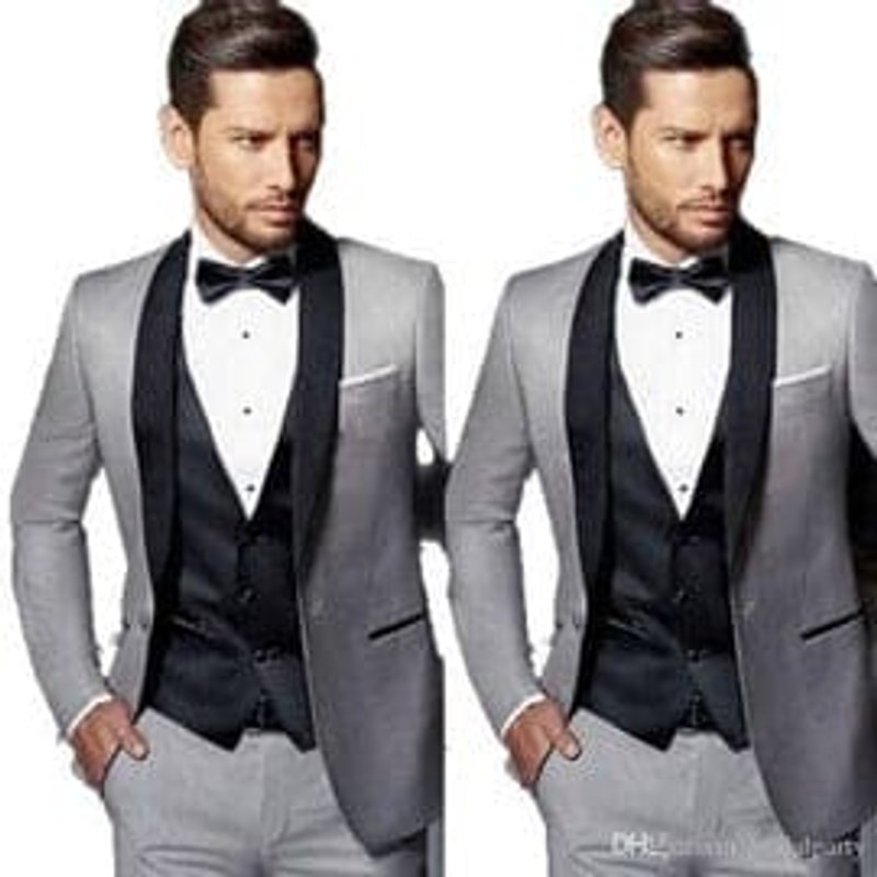 Alberto Nardoni Men's Grey Groomsmen Suit — Mens Suits & Blazers