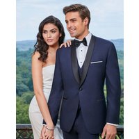 Tuxedo en Marine à Col Châle 1 Bouton pour Hommes Alberto Nardoni