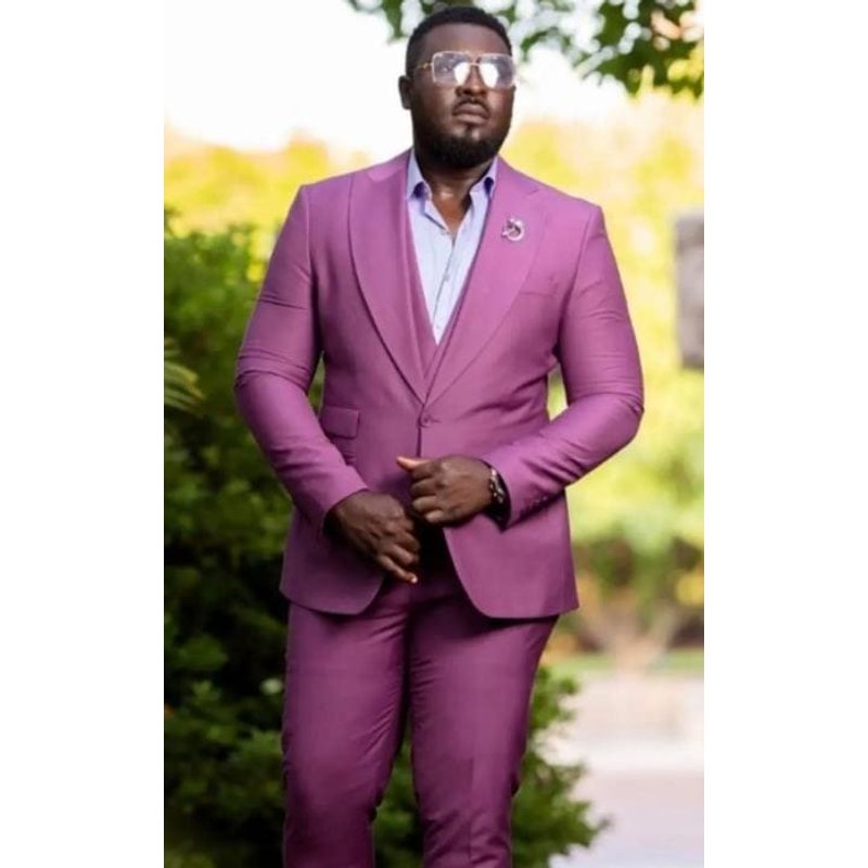 Alberto Nardoni Men's Lavender Two Button Suit — Mens Suits & Blazers