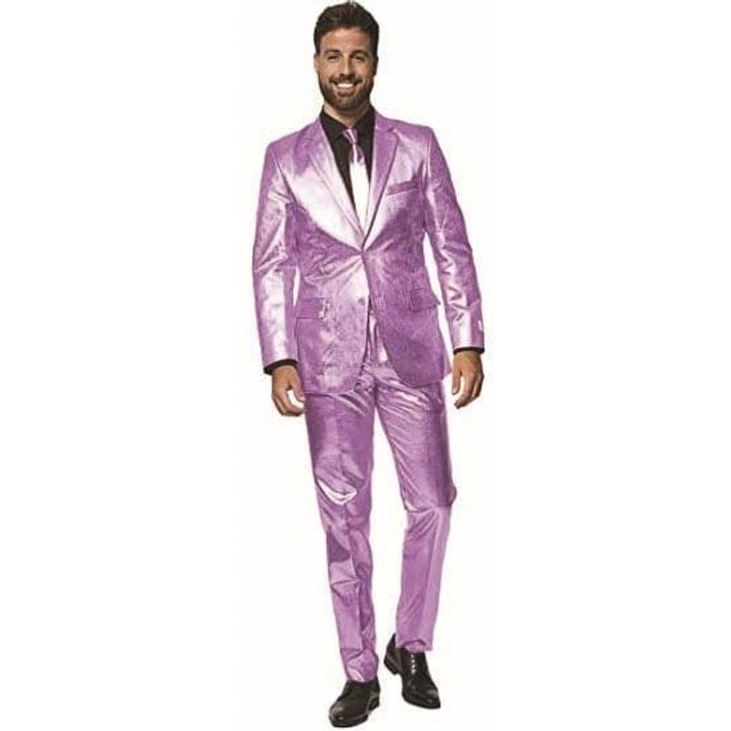 Suit brillant de la lavande de soirée métallisé — Costumes et vestons pour hommes