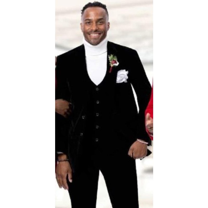 Pantalon de velours assorti - costume noir — Costumes et vestons pour hommes