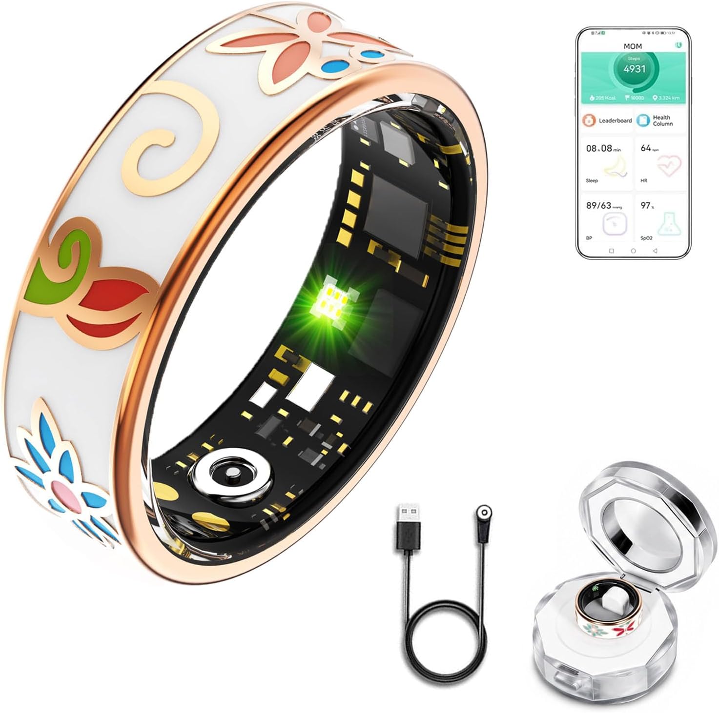 Bracelet Intelligent de Santé Universel avec Suivi du Sommeil et de la Condition Physique — Traqueur de condition physique