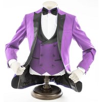 Tuxedo pour hommes à revers pointu à 2 boutons avec gilet croisé Alberto Nardoni