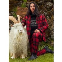 Blazer Tartan Rouge pour Hommes Alberto Nardoni — Costumes et vestons pour hommes