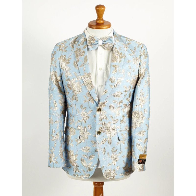 Tuxedo Bleu Clair pour Mariages - Veste de Dîner Ajustée — Costumes et vestons pour hommes