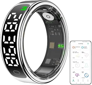 Smart Ring Health Tracker for Men with Display Screen and Sleep Monitoring — Fitness Tracker