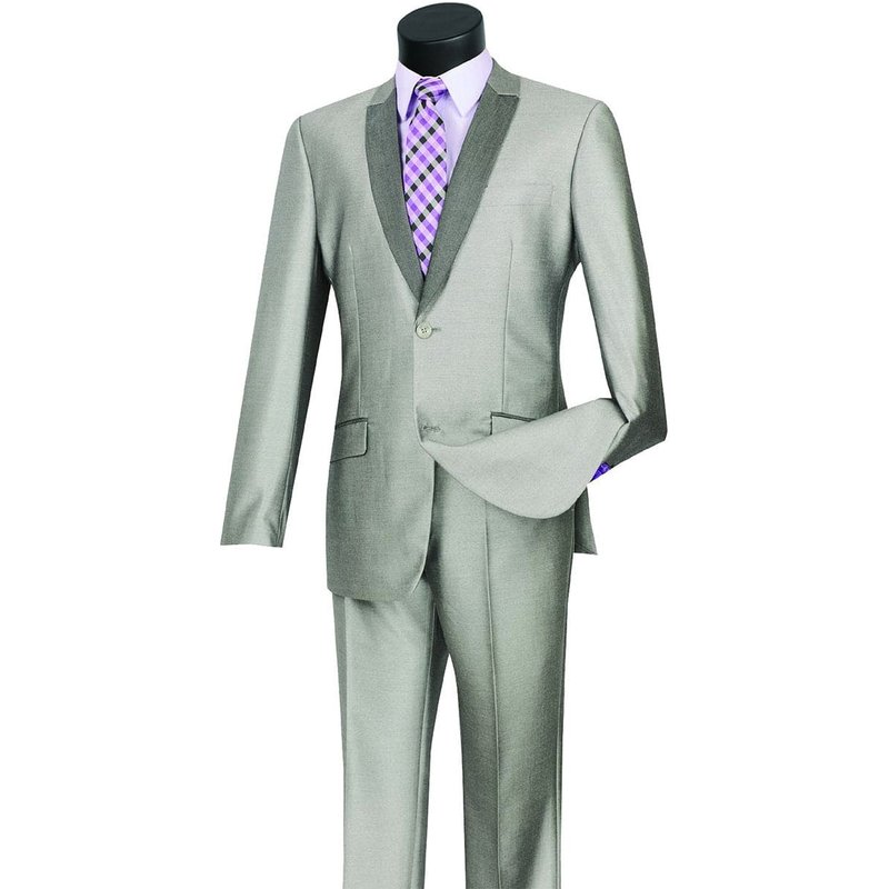 Tuxedo hybride en peau de requin à revers châle/pic 2 boutons pour homme — Costumes et vestons pour hommes