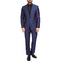 Alberto Nardoni Mens Slim Fit Sharkskin Shawl Tuxedo Navy Blue