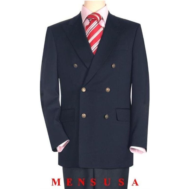 Blazer Double Boutonnage Bleu Marine pour Hommes d'Alberto Nardoni — Costumes et vestons pour hommes