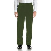 Pantalon moderne ajusté en velours vert olive pour homme - AlbertoNardoniStore