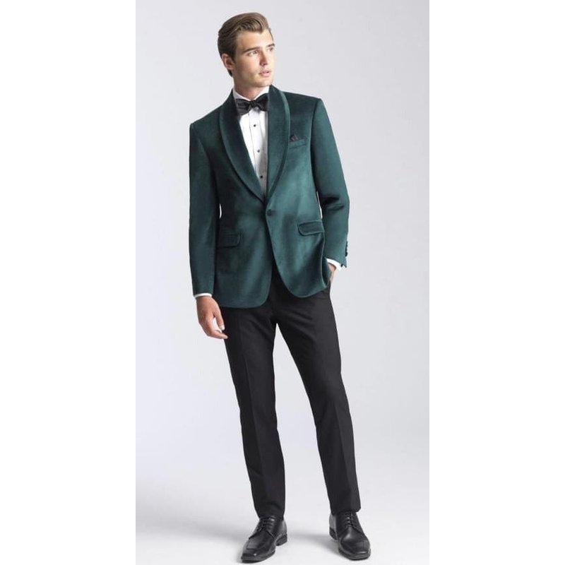 Mens Velvet Dinner Jacket - Tuxedo Blazer with Shawl Collar — Mens Suits & Blazers