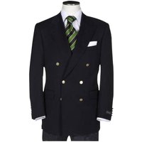 Blazer qualité double seins noir massif avec meilleur coupe et tissu pour hommes