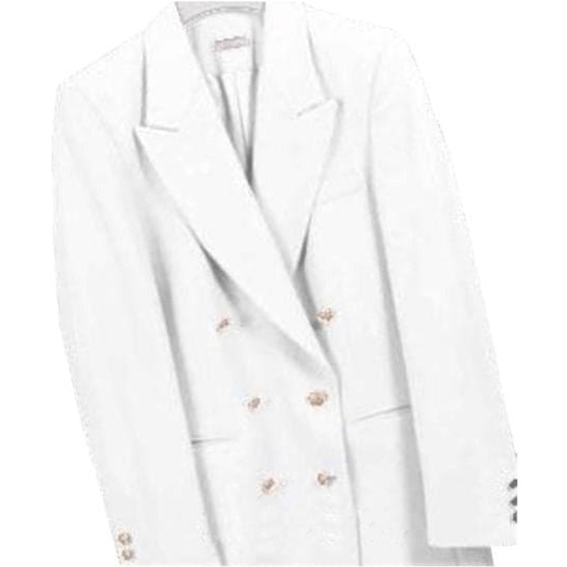 White Six Button Double Breasted Blazer Jacket — Mens Suits & Blazers