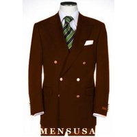 Alberto Nardoni Men's Double Breasted Blazer Jacket in Grey — Mens Suits & Blazers