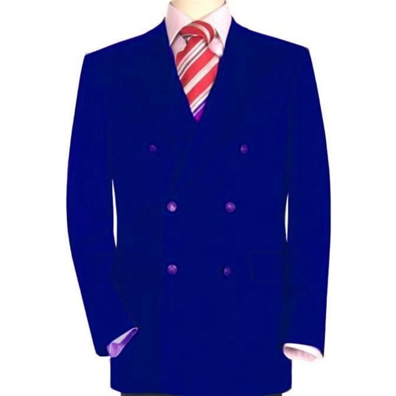 Alberto Nardoni Men's Double Breasted Royal Blue Blazer — Mens Suits & Blazers