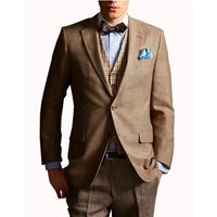 Homme Grand Gatsby Léonard Dicaprio costume à Taupe — Costumes et vestons pour hommes