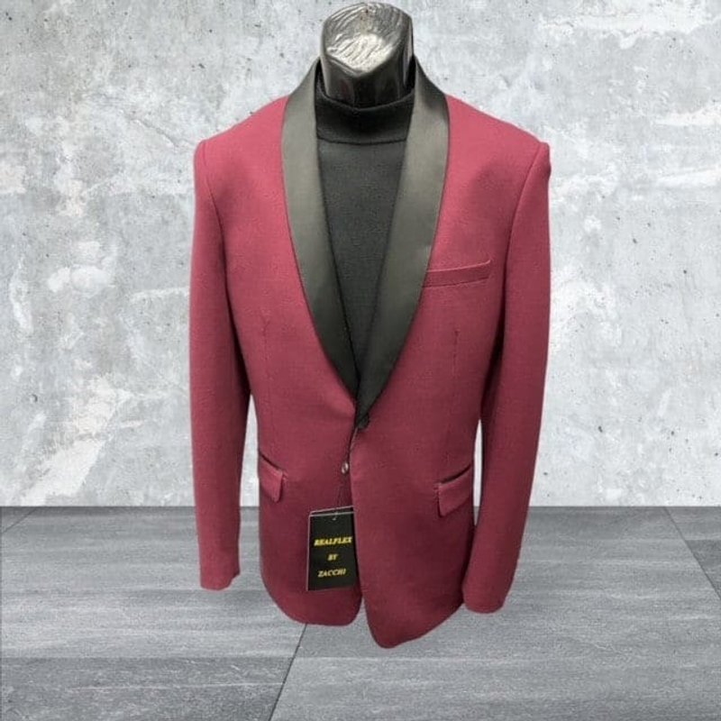 Blazer pour hommes grande taille - "Bourgogne" Veste de Tuxedo grande taille — Costumes et vestons pour hommes