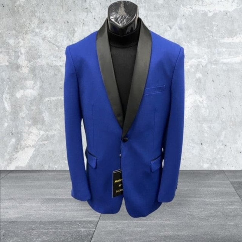 Blazer Royal Blue Grande Taille pour Hommes Alberto Nardoni — Costumes et vestons pour hommes