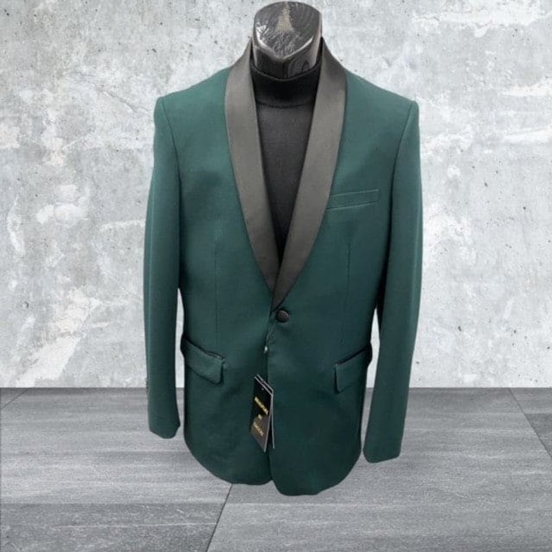 Blazer pour hommes grande taille Alberto Nardoni vert chasseur — Costumes et vestons pour hommes