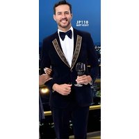 Navy Velvet Suit with Matching Pants