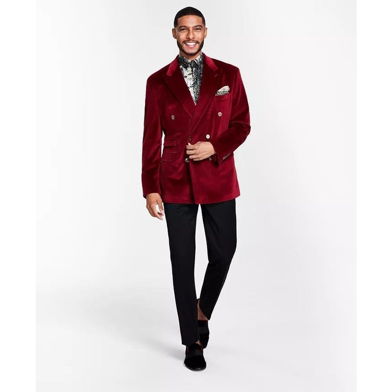 Men's Classic-Fit Velvet Jacket — Casual & Bomber Jackets