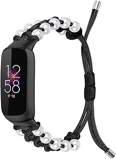 Lamshaw Bracelet for Fitbit Luxe - Handmade Elastic Stretch Bead