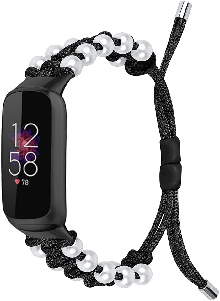Bracelet Lamshaw pour Fitbit Luxe - Perles Élastiques Fait Main — Traqueur de condition physique