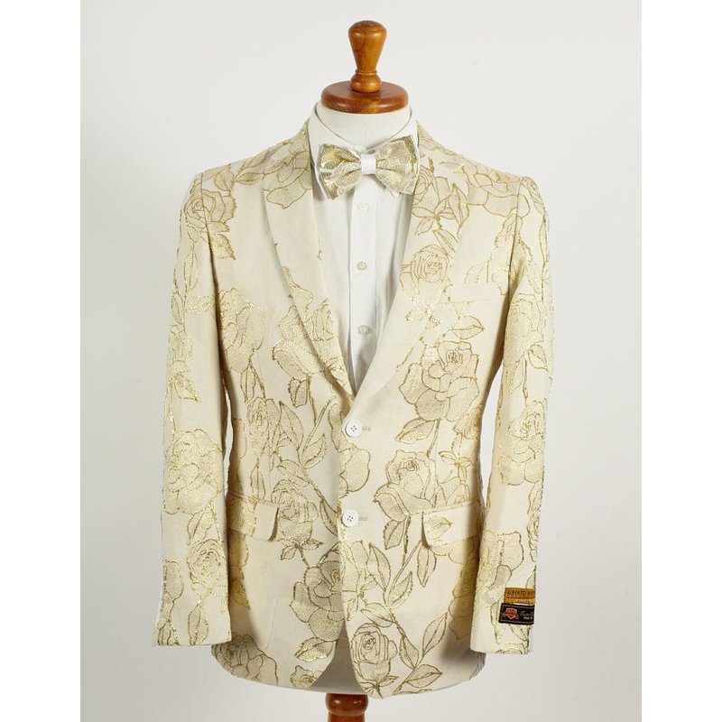 Mens Ivory and Gold Prom Suit 2024 - AlbertoNardoniStore — Mens Suits & Blazers