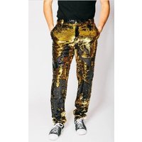Pantalons en sequins dorés pour hommes Rewrite — Accessoires de mode