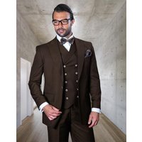 Pastor Suit - 1920s Style Black Double Breasted Vest — Mens Suits & Blazers