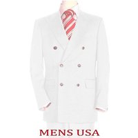 Costume Blanc à Double Boutonnage avec Gilet Assorti