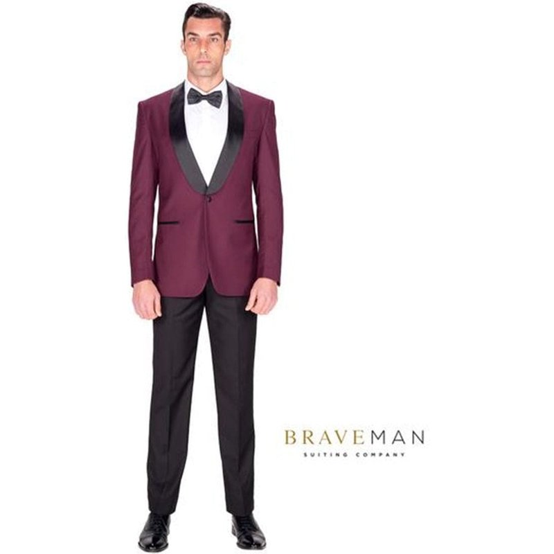 Tuxedo Slim en Bourgogne pour Hommes — Costumes et vestons pour hommes