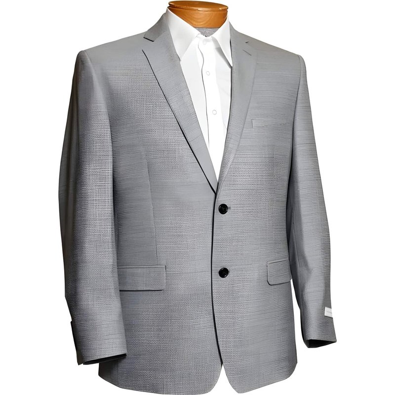 Mens Tweed Jacket - Gray Wool Fabric - Winter and Fall — Casual & Bomber Jackets