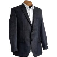 Blazer pour hommes en tweed bleu à motif pied-de-poule - Alberto Nardoni