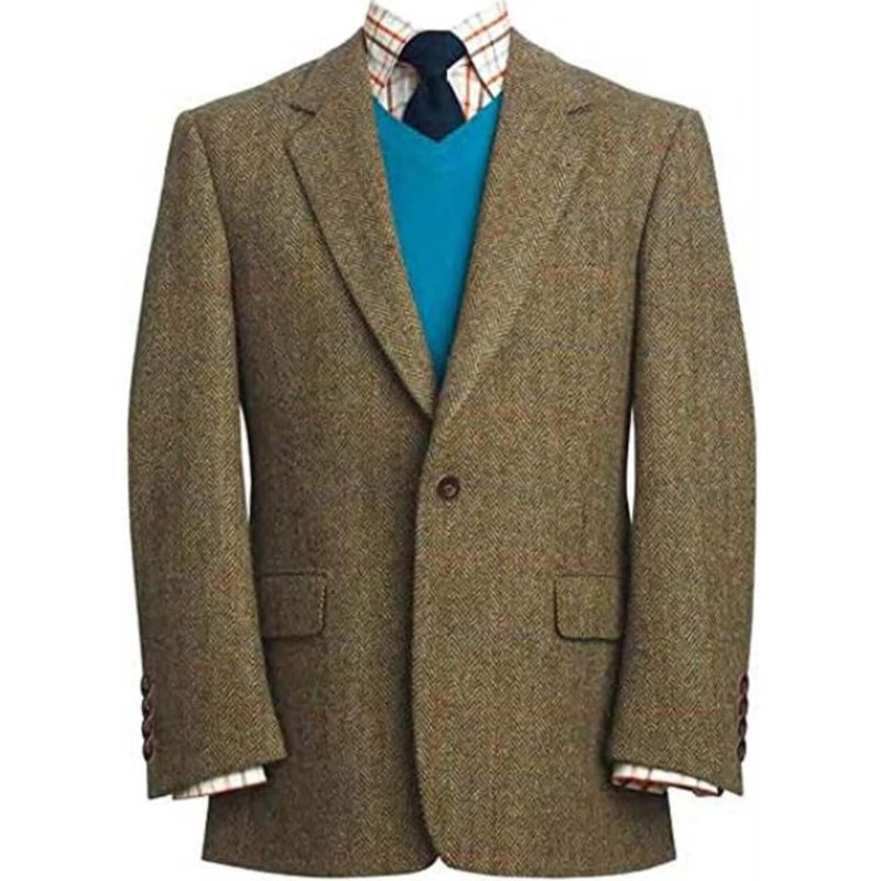 Blazer pour hommes Alberto Nardoni en Tweed Stromay à 2 boutons — Costumes et vestons pour hommes