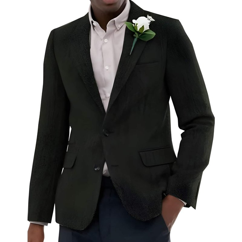 Blazer homme Blazer Tweed Blazer Laine de l'chevrons Blazer - vert Z-Dark — Costumes et vestons pour hommes