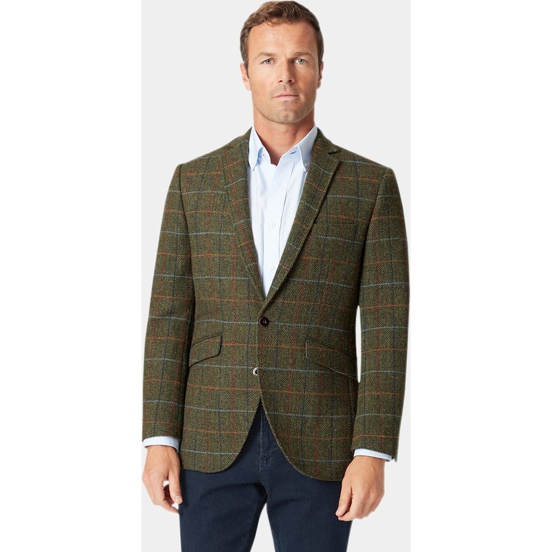 Veste de tweed vert pour hommes — Blousons et vestes légères