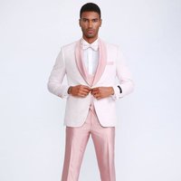 Tuxedo Rose à Revers Châle Ensemble de Quatre Pièces — Costumes et vestons pour hommes