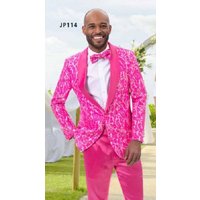Veste de Tuxedo Rose à Coupe Moderne JP114 — Costumes et vestons pour hommes