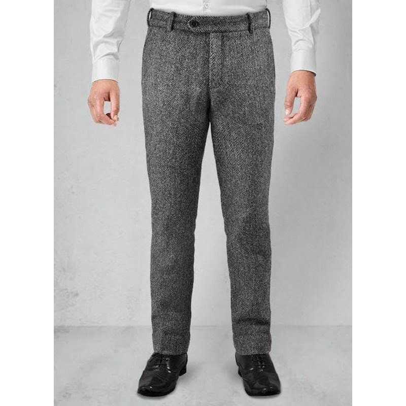 Mens Grey Tweed Pants - Wool Pants — Fashion Accessories