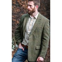Mens Green Tweed Jacket by AlbertoNardoniStore