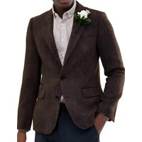 Men's Brown Tweed Sportcoat - Wool Fabric — Mens Suits & Blazers