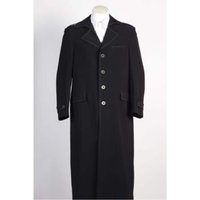 Men's Black Double Breasted Coat with Peak Lapel — Fashion Accessories
