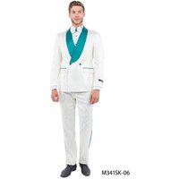 Costume de mariage blanc et émeraude vert - Costume de bal - Costume de bal
