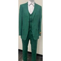 Emerald Green Big and Tall Linen Suit — Mens Suits & Blazers
