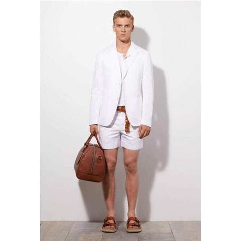 Mens White Walking Suit - Leisure Suit for Men — Mens Suits & Blazers